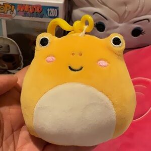 Yellow Frog “Leigh” Plush Dangler/keychain